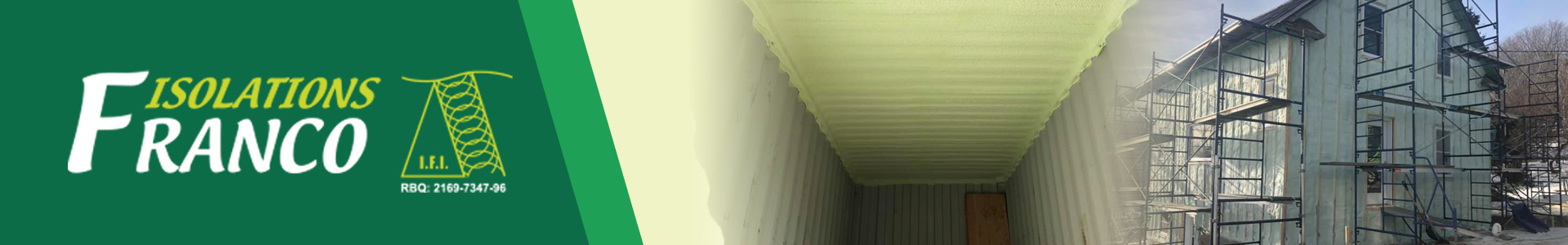 Isolation intérieure d’un bâtiment résidentiel par mousse d’uréthane – chantier réalisé par Isolation Franco à Princeville, Nicolet et Bécancour